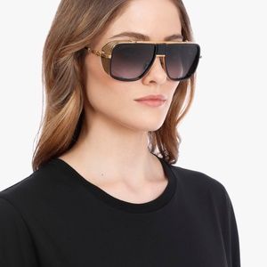 Balmain X Akoni Black & Gold Edition Square O.R. Sunglasses Frames 59.16 140 NEW